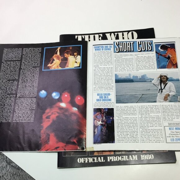 THE WHO 1980 Official Concert Tour Program & The Who 1975 Poster Magazine #3 - Picture 9 of 11